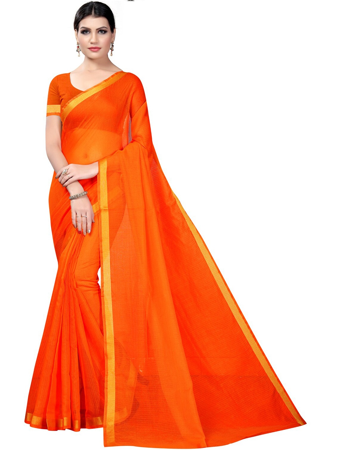 

Florence Pack of 2 Ilkal Saree, Orange