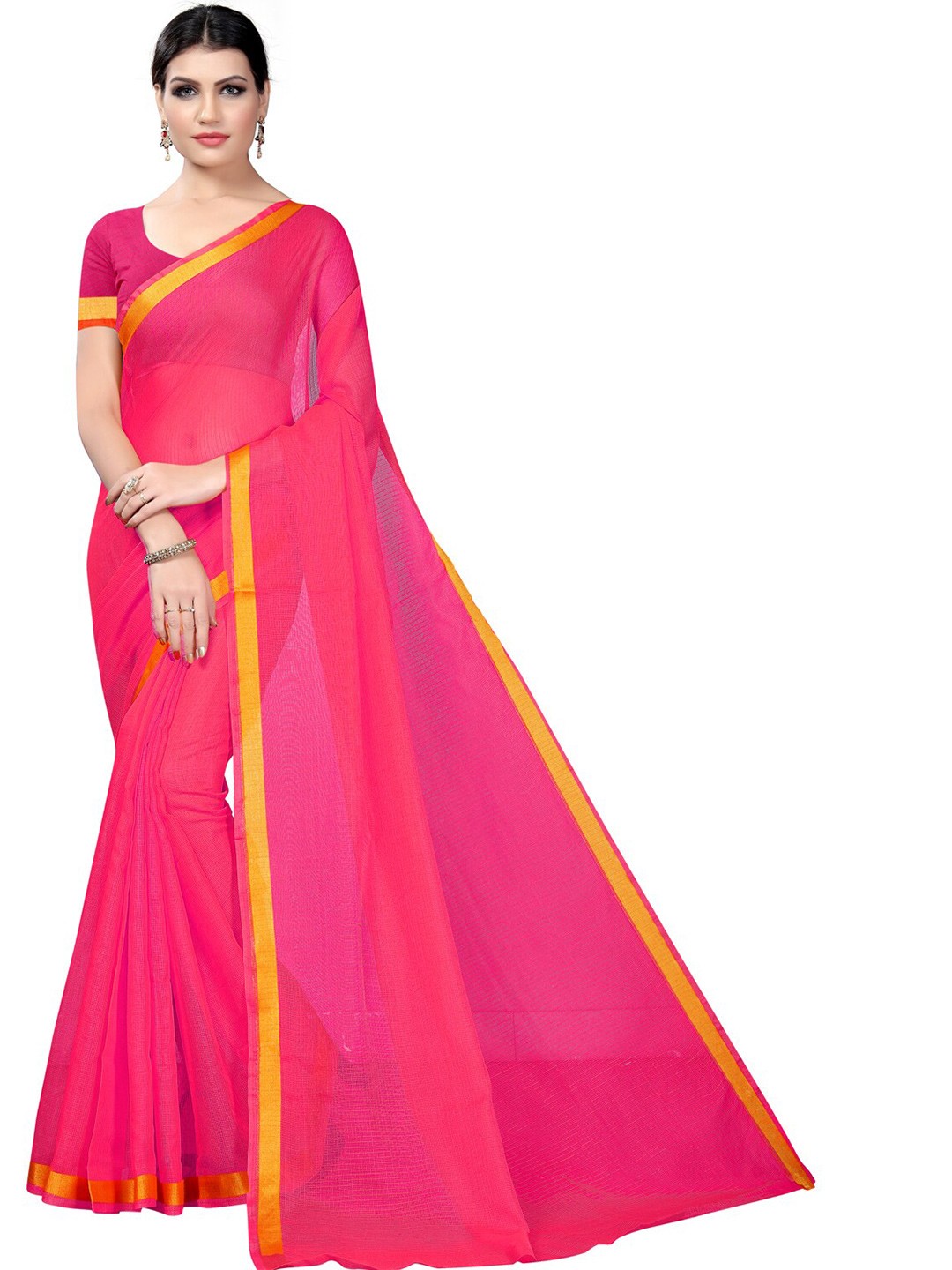 

Florence Pack Of 2 Zari Ilkal Saree, Pink
