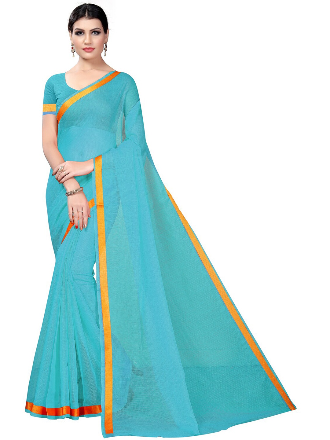 

Florence Pack Of 2 Ilkal Saree, Turquoise blue