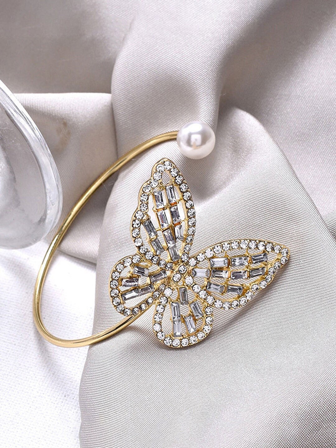 

Jewels Galaxy Women Gold-Plated Brass Cuff Bracelet