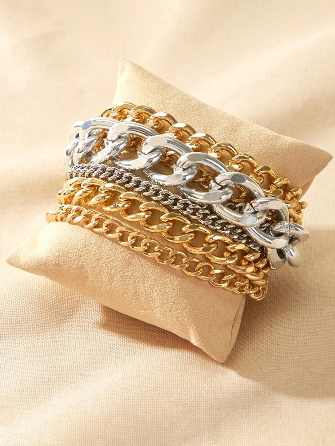

Jewels Galaxy Women Gold-Plated Multistrand Bracelet