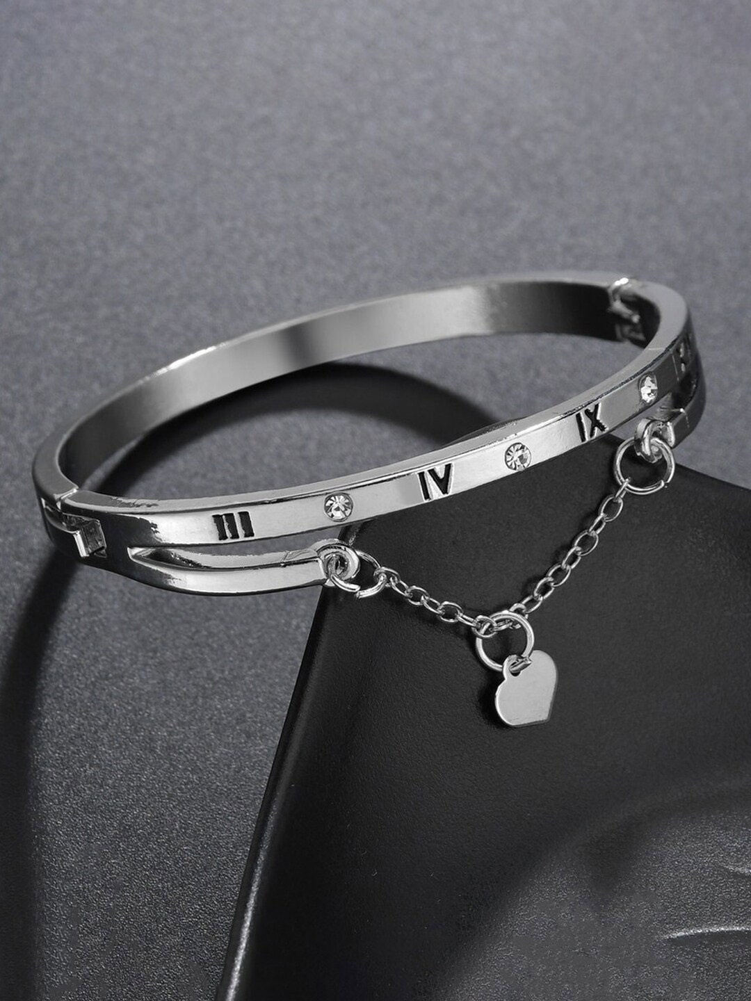 

Jewels Galaxy Women Silver-Plated Bangle Style Bracelet