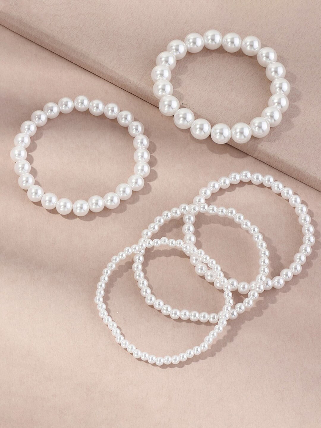 

Jewels Galaxy Women Set of 5 White Bracelet