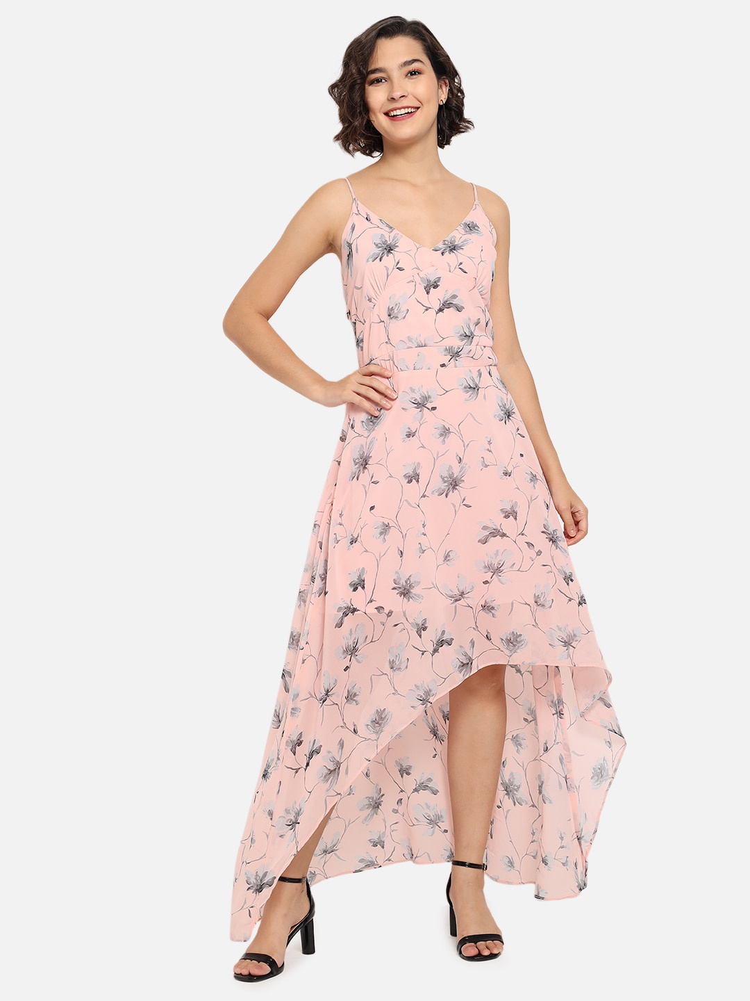 

Kannan Floral Printed A-Line Dress, Peach