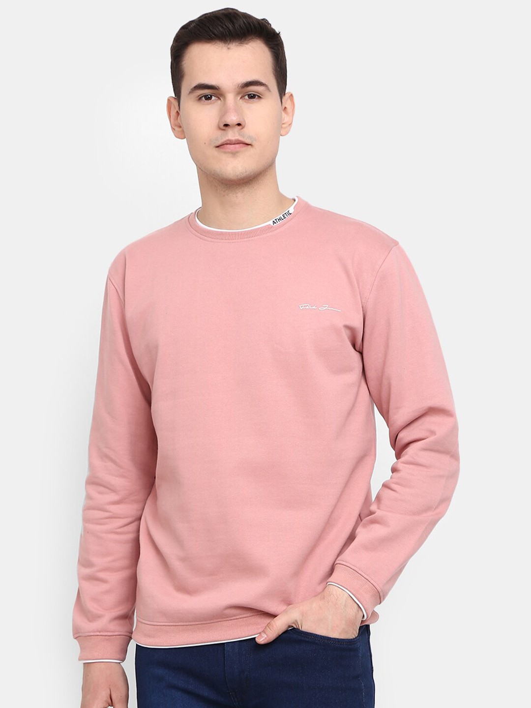 

V-Mart Men Fleece Sweatshirt, Pink