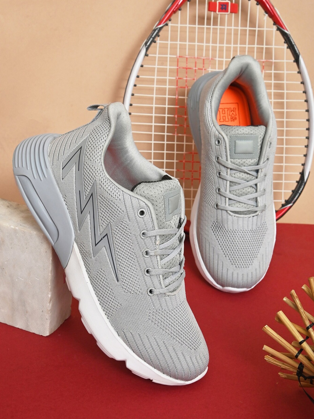 

Mast & Harbour Men Running Non-Marking Sports Shoes, Grey