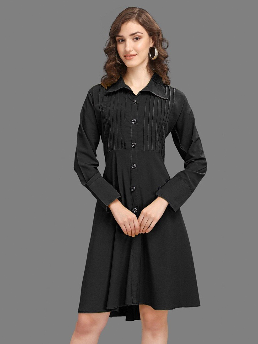 

Hinayat Fashion Black Shirt Dress