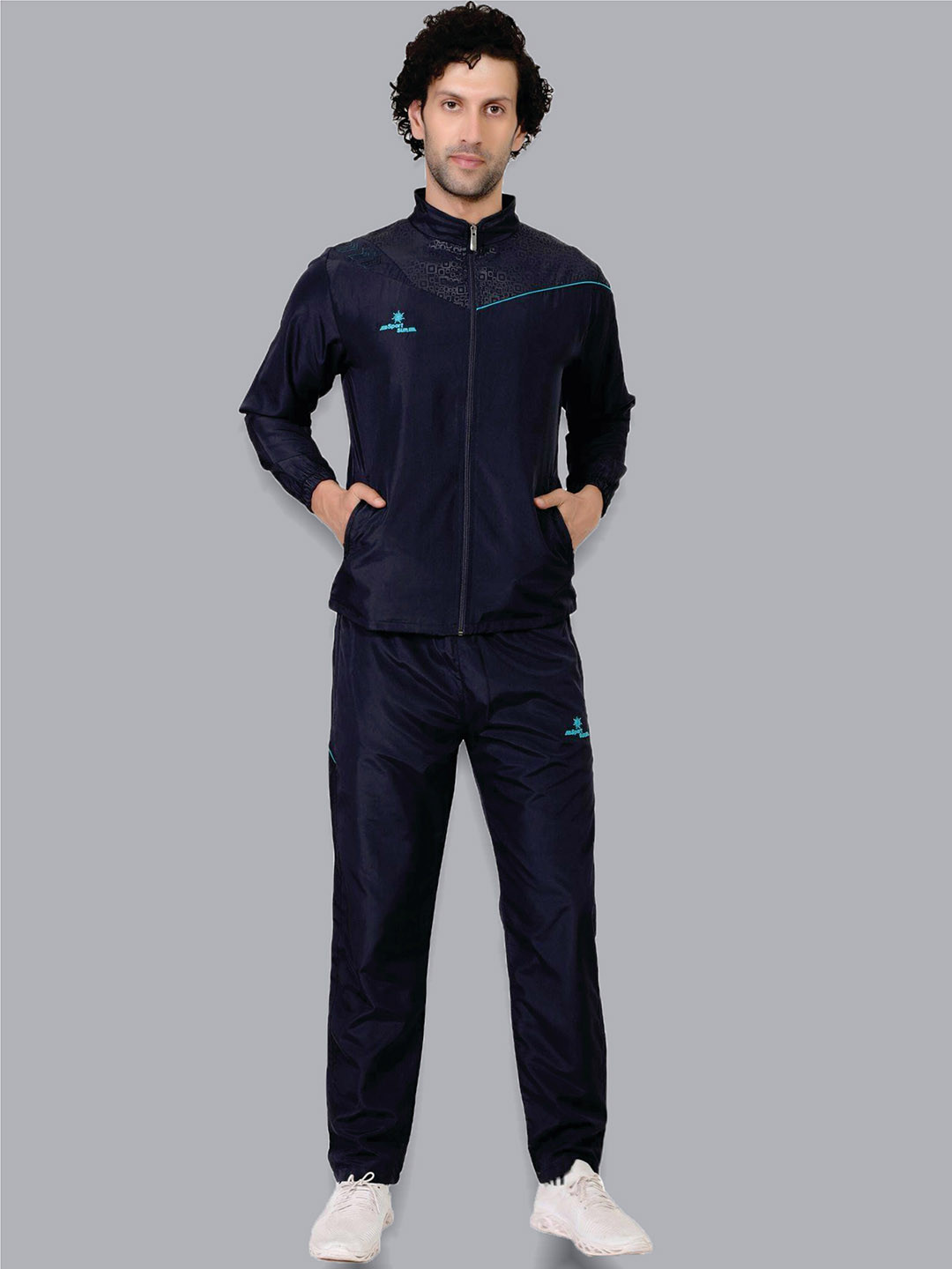 

SPORT SUN Men Mid-Rise Tracksuits, Navy blue