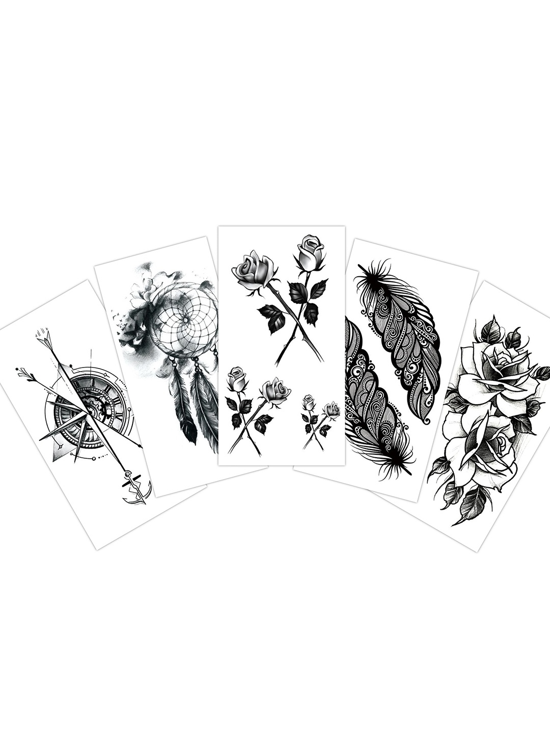 

S.A.V.I. 5pcs Temporary Tattoo Stickers, Black
