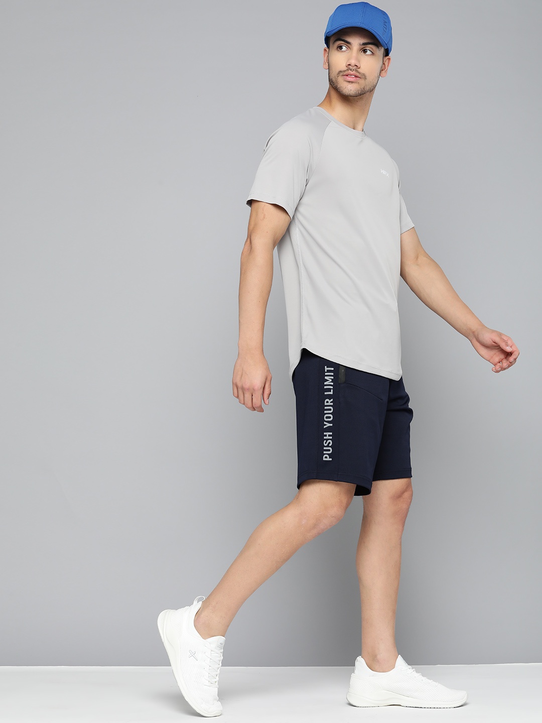 

HRX by Hrithik Roshan Men Running Sports Shorts with Printed Detail, Navy blue