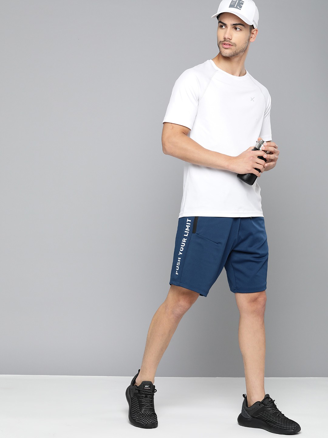 

HRX by Hrithik Roshan Men Running Sports Shorts with Printed Detail, Blue