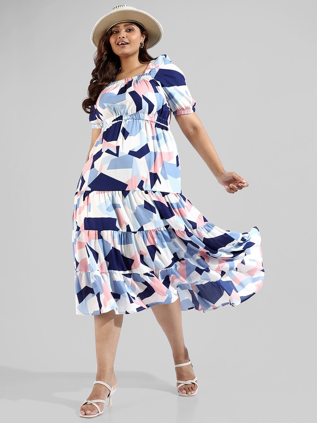 

Instafab Plus Multicoloured Maxi Maxi Dress, Multi