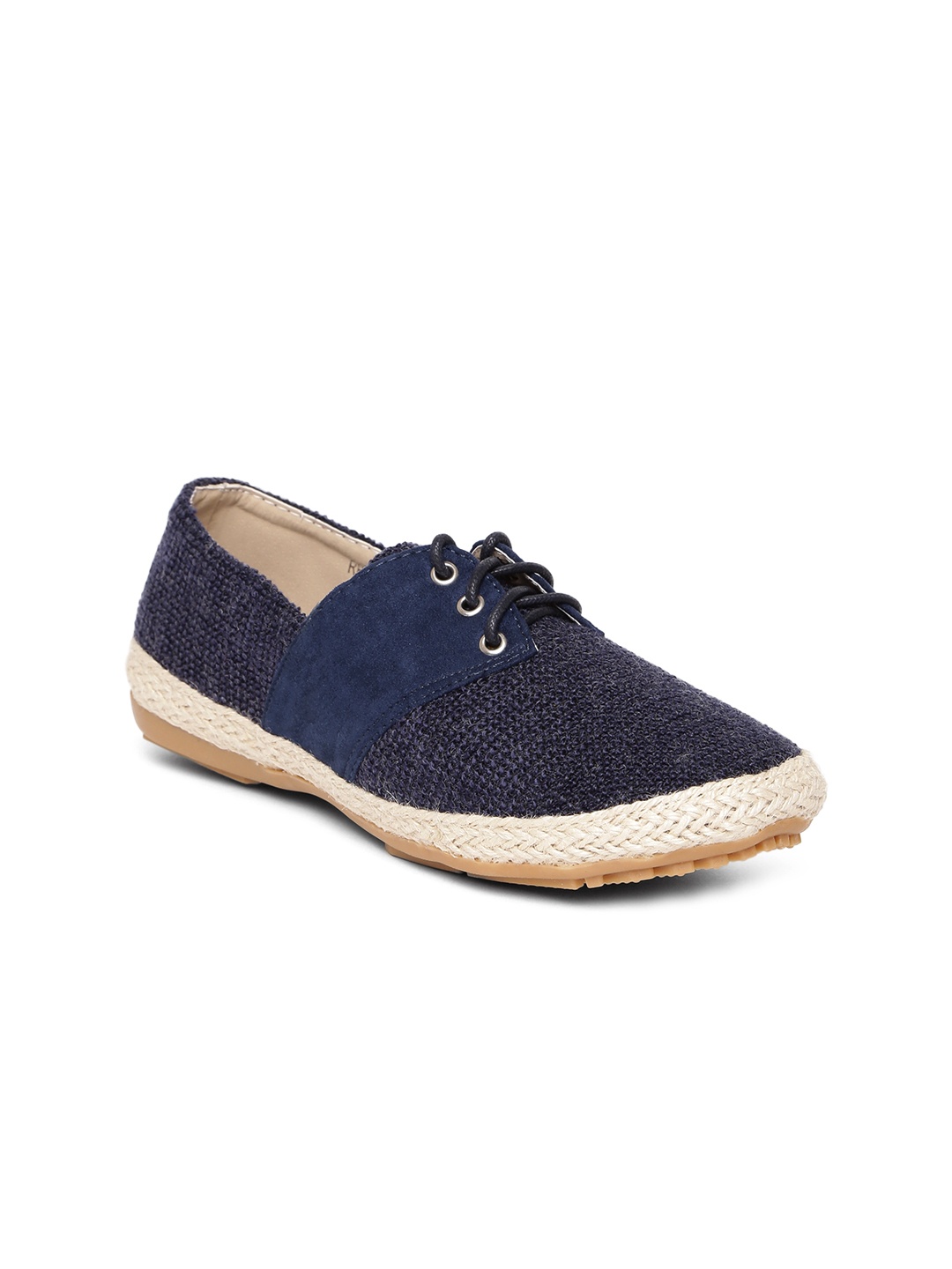 

red pout Women Navy Woven Sneakers, Navy blue