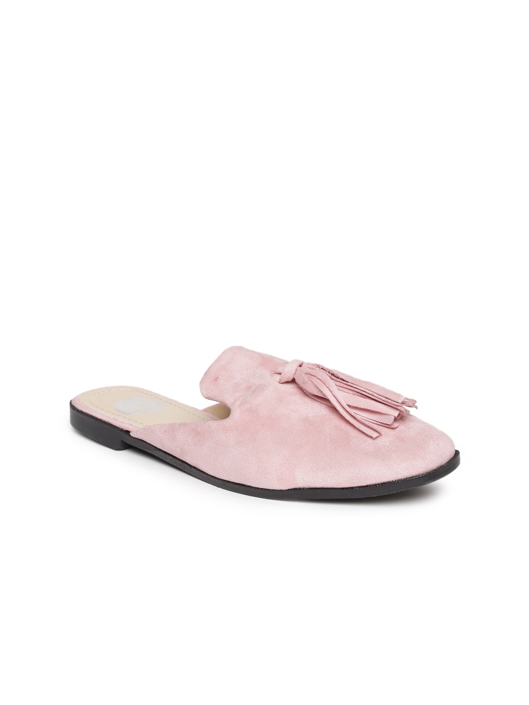 

red pout Women Pink Tasselled Mules