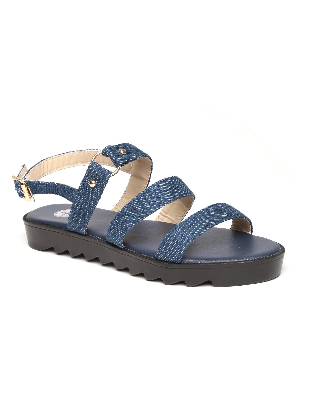 

red pout Women Blue Solid Open Toe Denim Flats