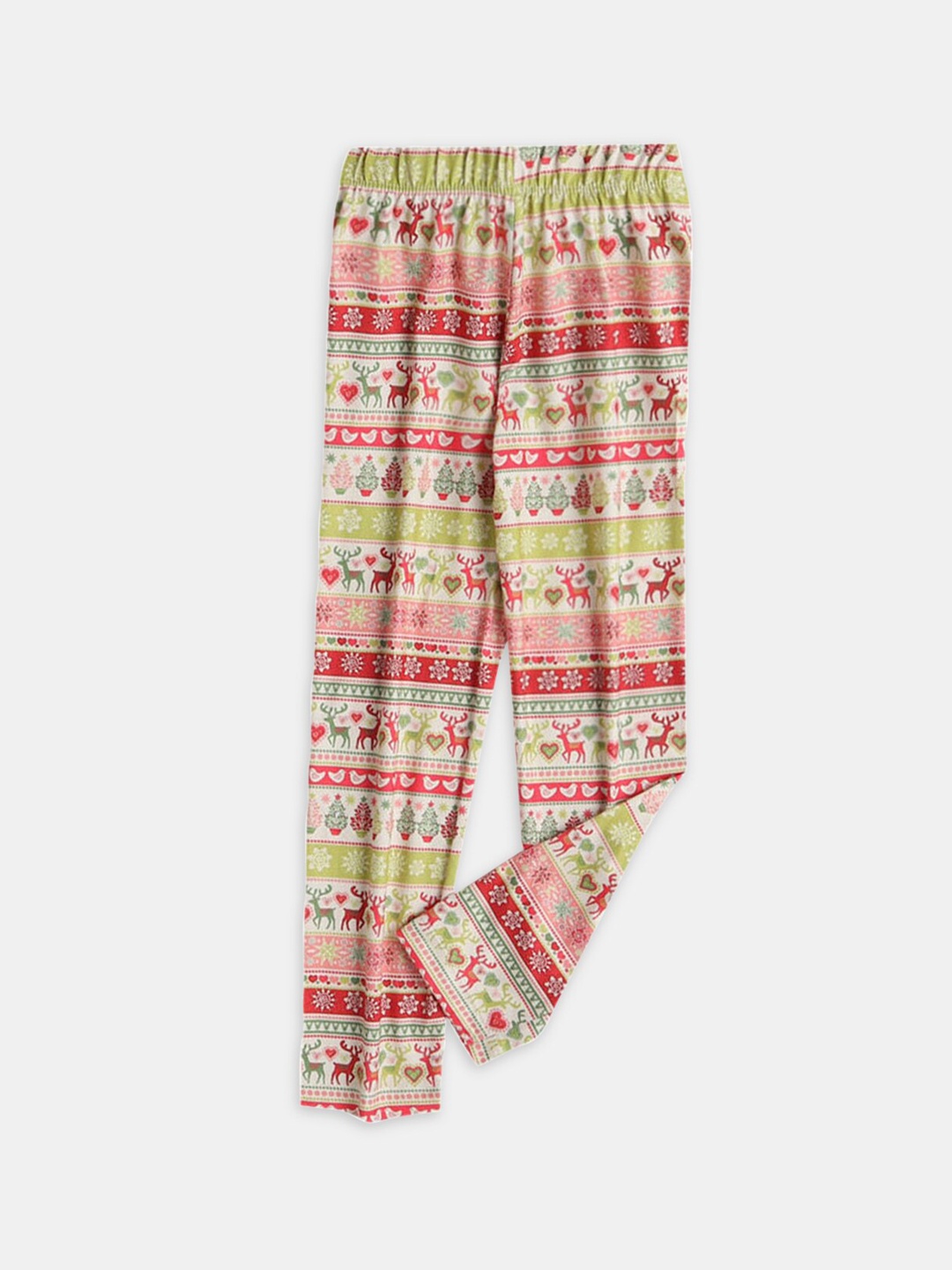 

Hopscotch Girls Christmas Printed Lounge Pants, Green