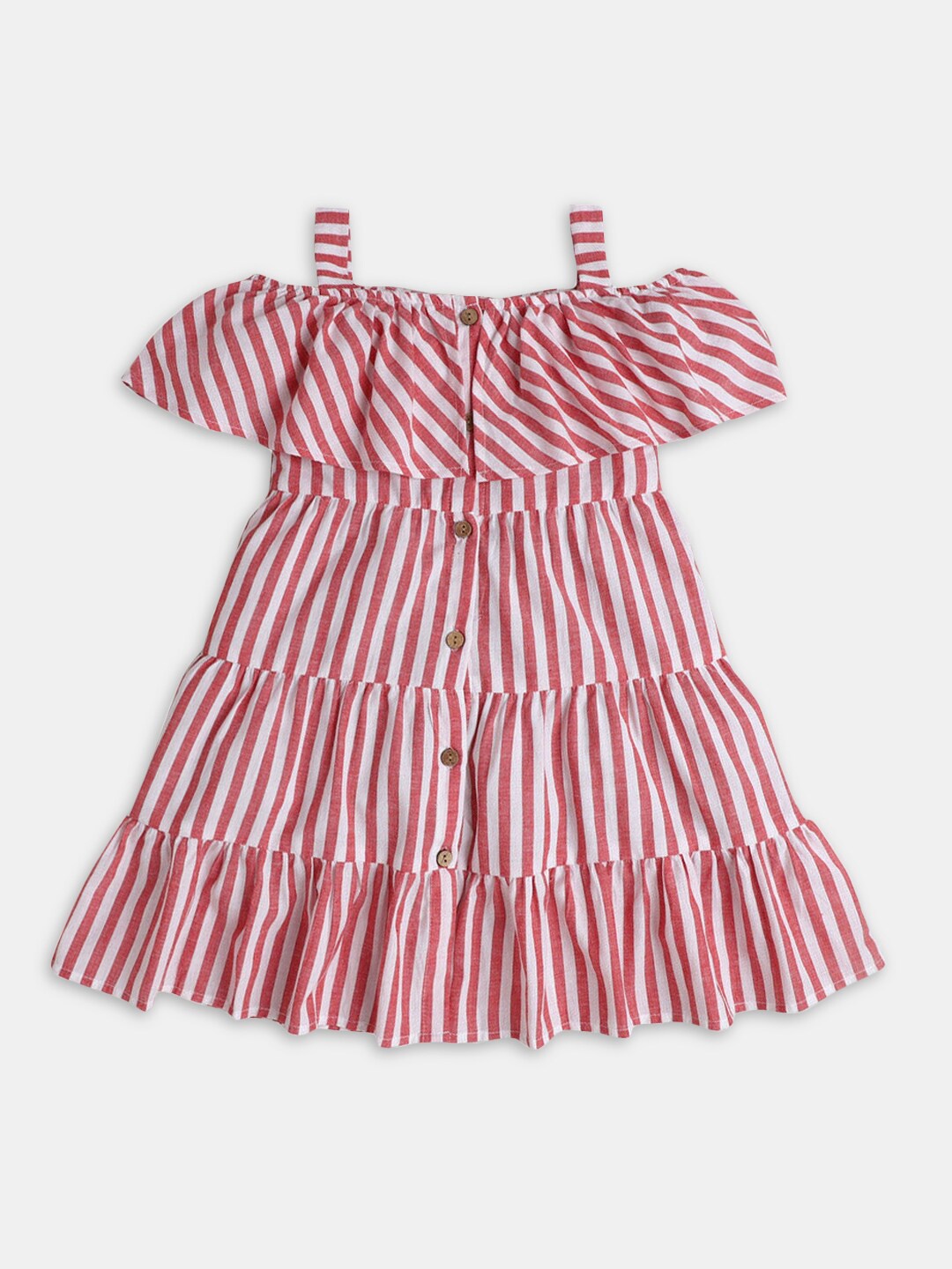 

Hopscotch Red Striped A-Line Dress