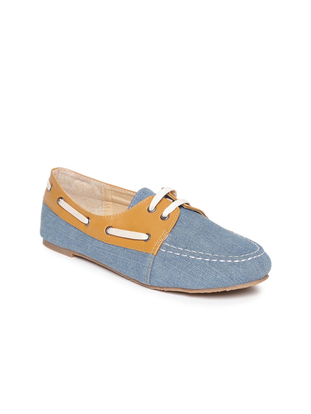 

red pout Women Blue & Brown Colourblocked Boat Shoes