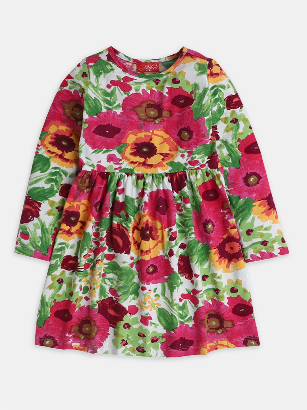 

Hopscotch Multicoloured Floral Peplum Dress, Multi