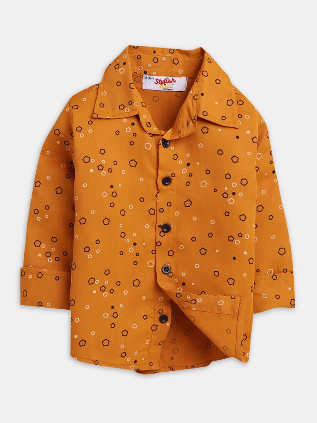 

Hopscotch Boys Yellow Classic Printed Casual Shirt