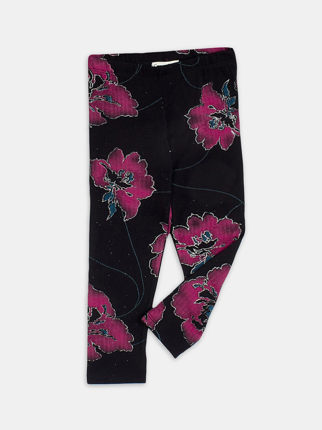 

Hopscotch Girls Printed Lounge Pants, Black