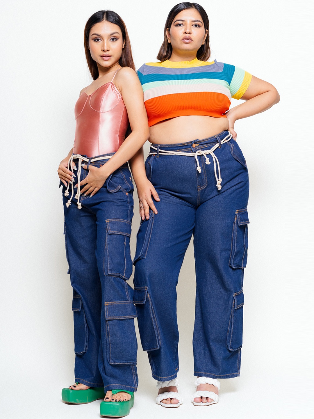 

FREAKINS Women Straight Fit High-Rise Cotton Jeans, Blue