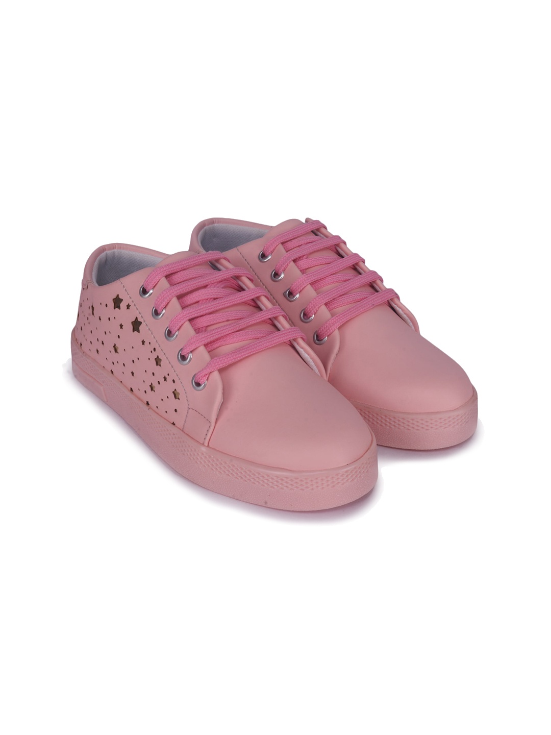 

HERE&NOW Women Laser Cuts Sneakers, Pink