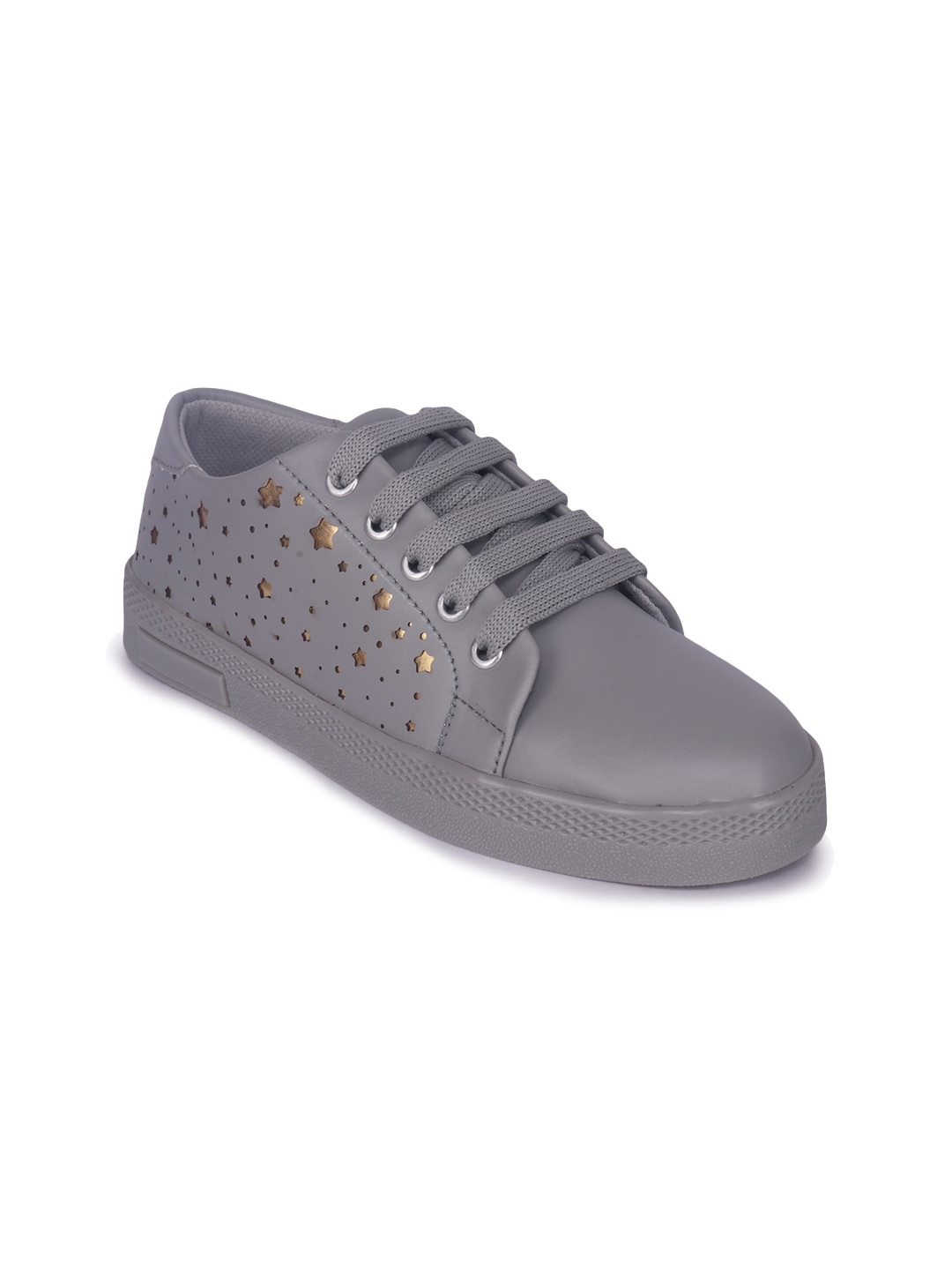 

HERE&NOW Women Laser Cuts Sneakers, Grey