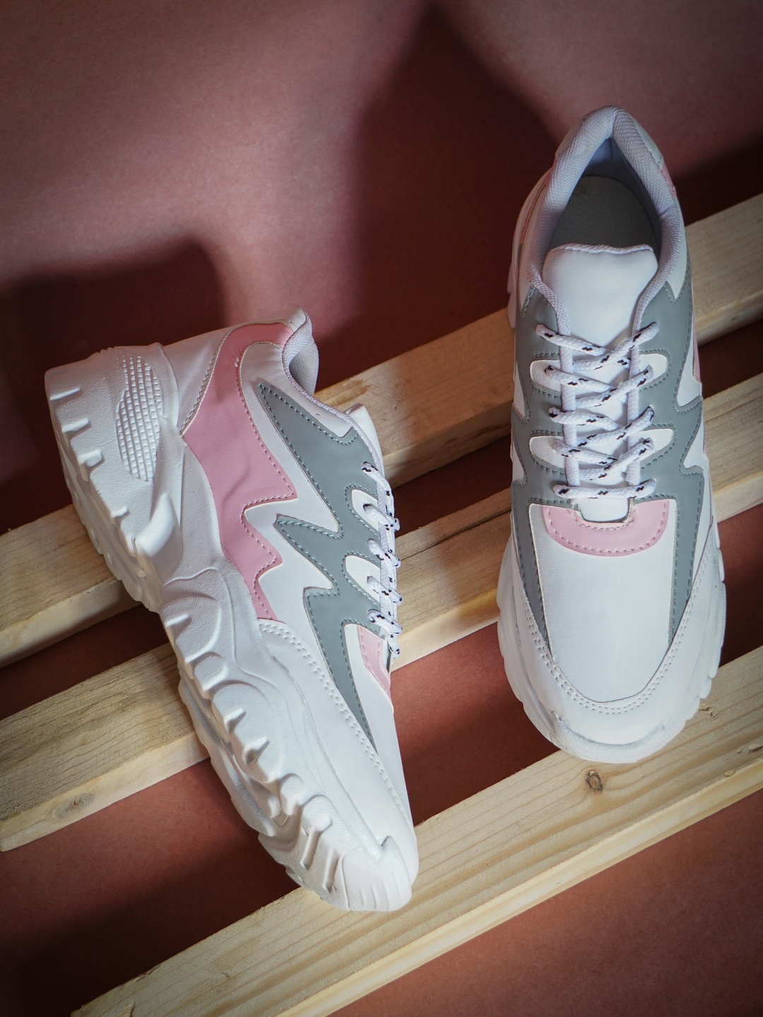

HERE&NOW Women Colourblocked Sneakers, White