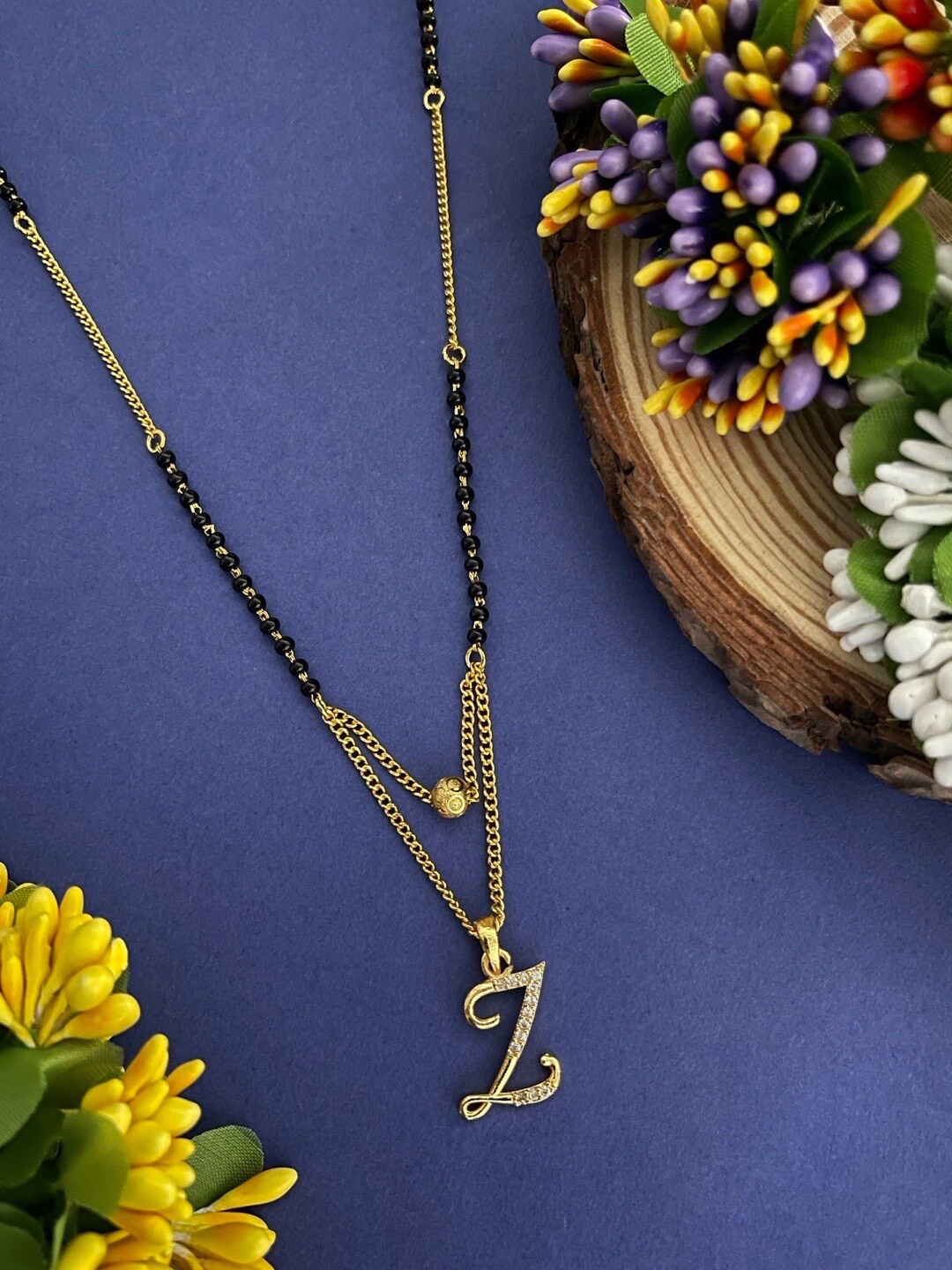 

Digital Dress Room Gold-Plated Stone Studded Layered Brass Mangalsutra