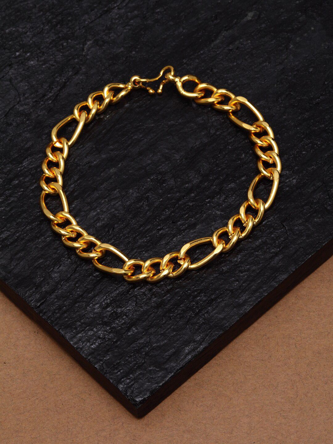 

PANASH Men Brass Gold-Plated Link Bracelet