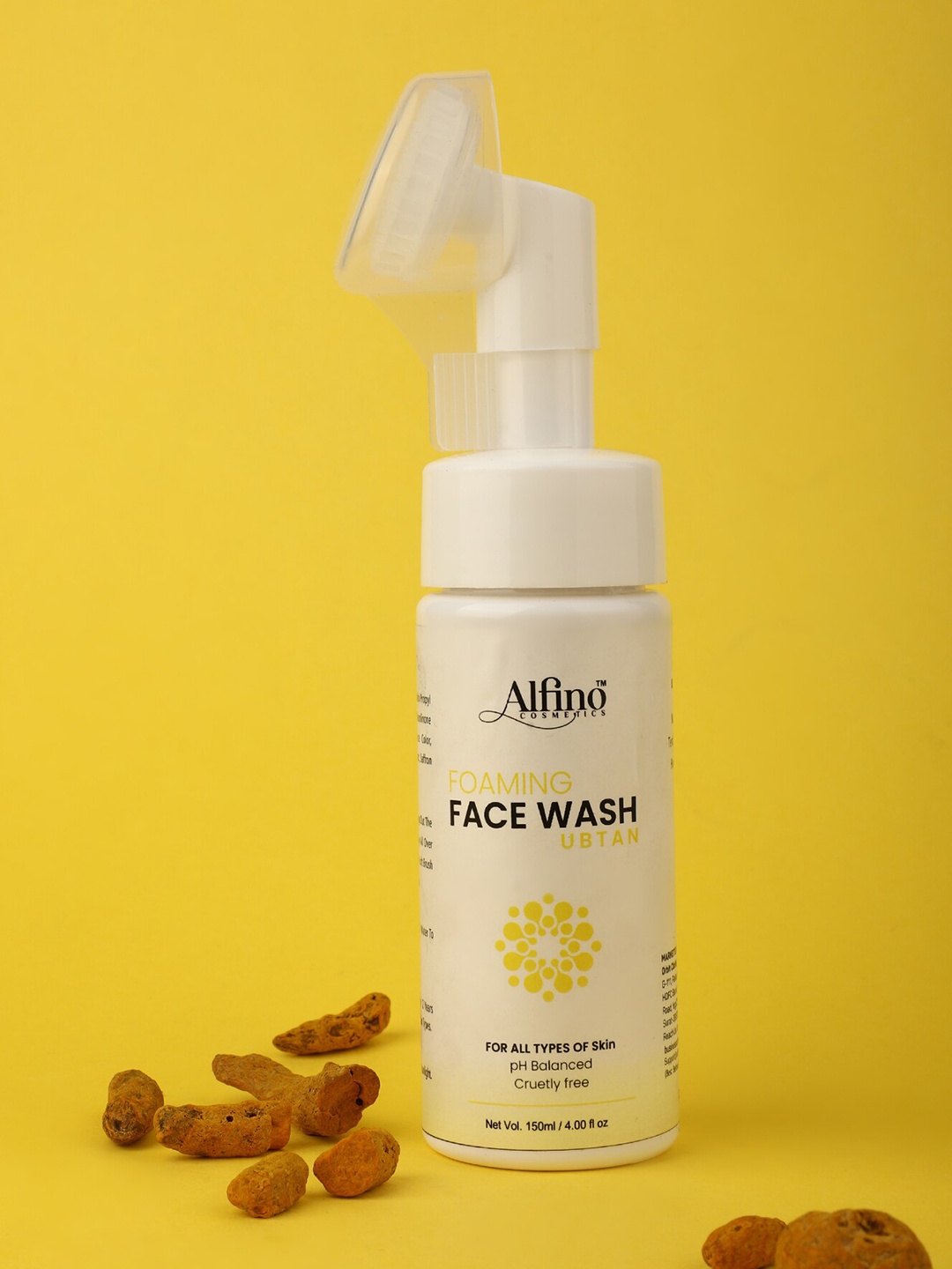 

Alfino Ubtan pH Balanced Foaming Face Wash with Built-In Brush - 150 ml, White