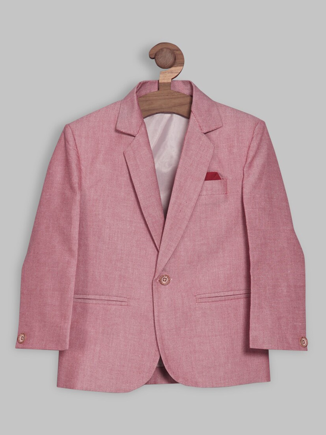 

RIKIDOOS Boys Single-Breasted Casual Blazer, Red