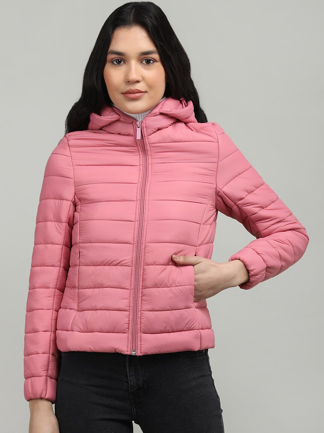 

CHKOKKO Women Lightweight Outdoor Puffer Jacket, Pink