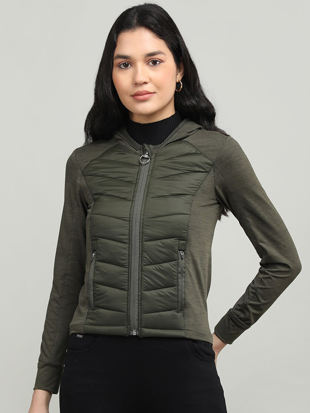 

CHKOKKO Women Lightweight Outdoor Padded Jacket, Olive