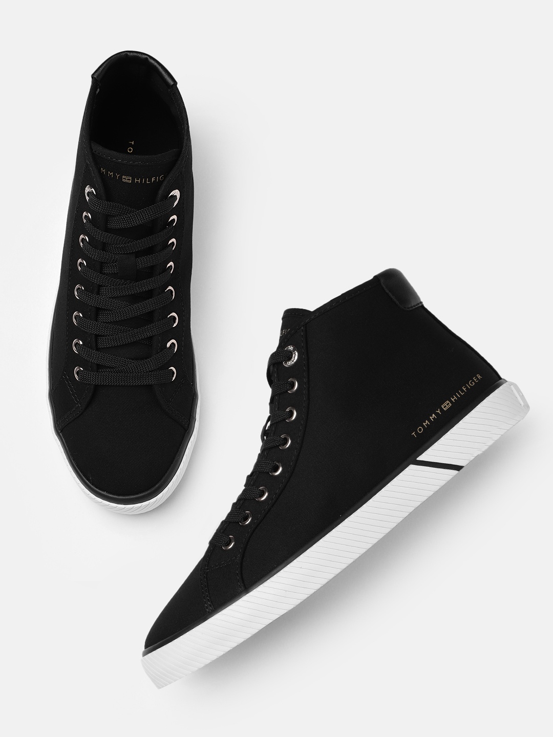 

Tommy Hilfiger Women Mid-Top Sneakers, Black