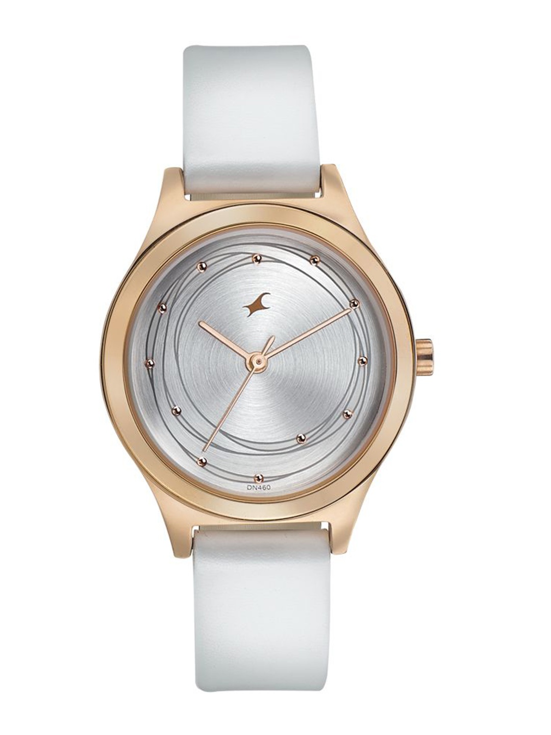 

Fastrack Women Brass Dial & Leather Straps Analogue Watch 6152WL01, White