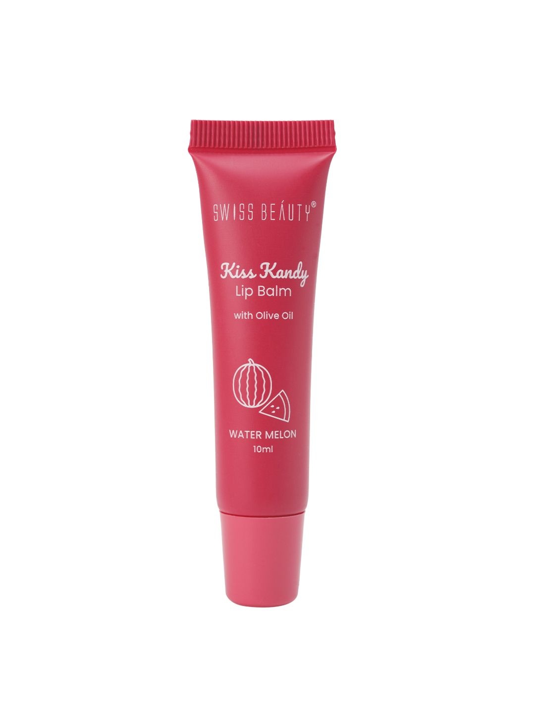 

SWISS BEAUTY Kiss Kandy Tinted Lip Balm with Olive Oil & Vitamin E 10ml - Water Melon, Pink