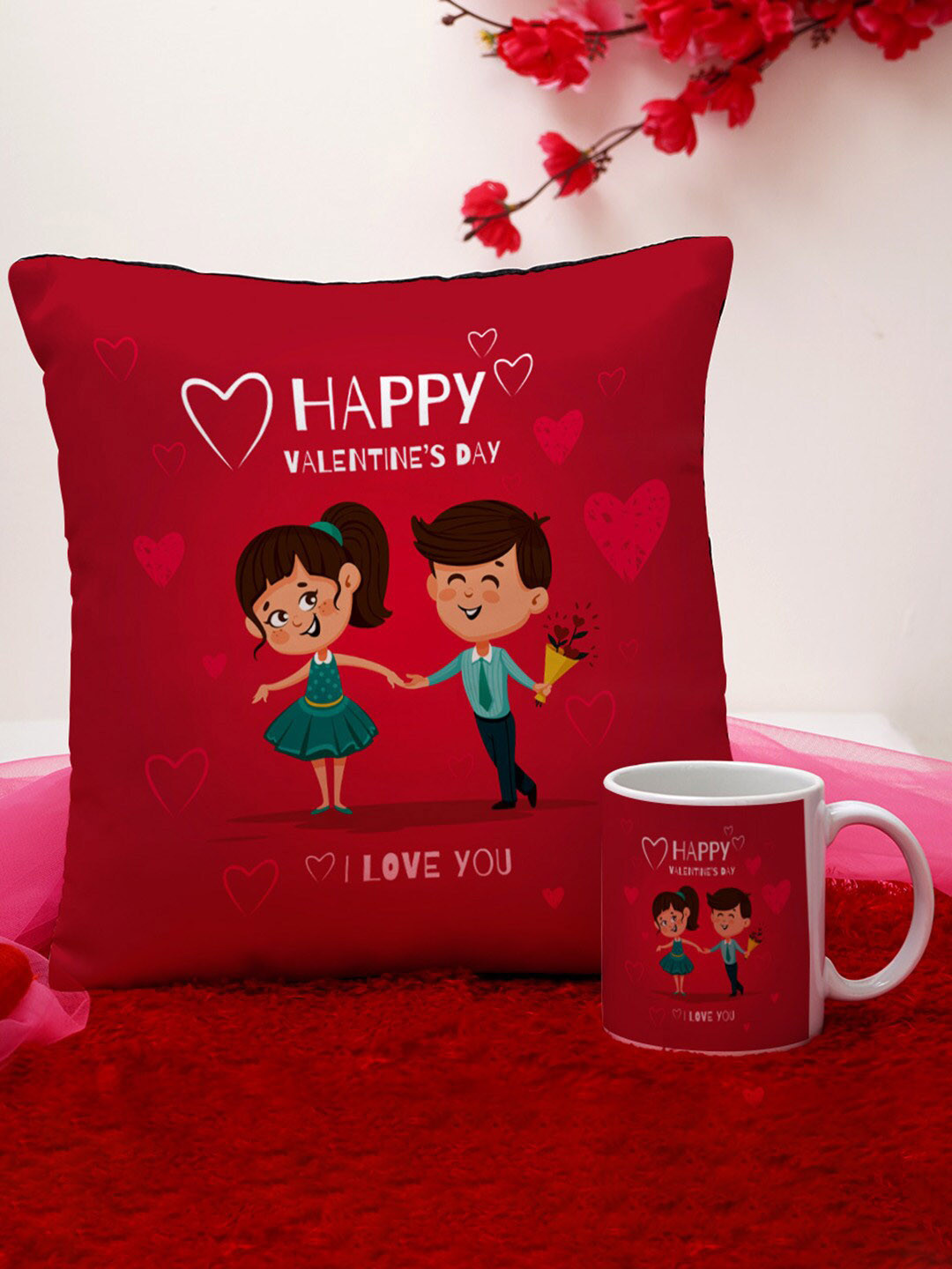 

Crazy Corner 2 Pieces Red Cushion & Mug Valentine's Day Gift Set