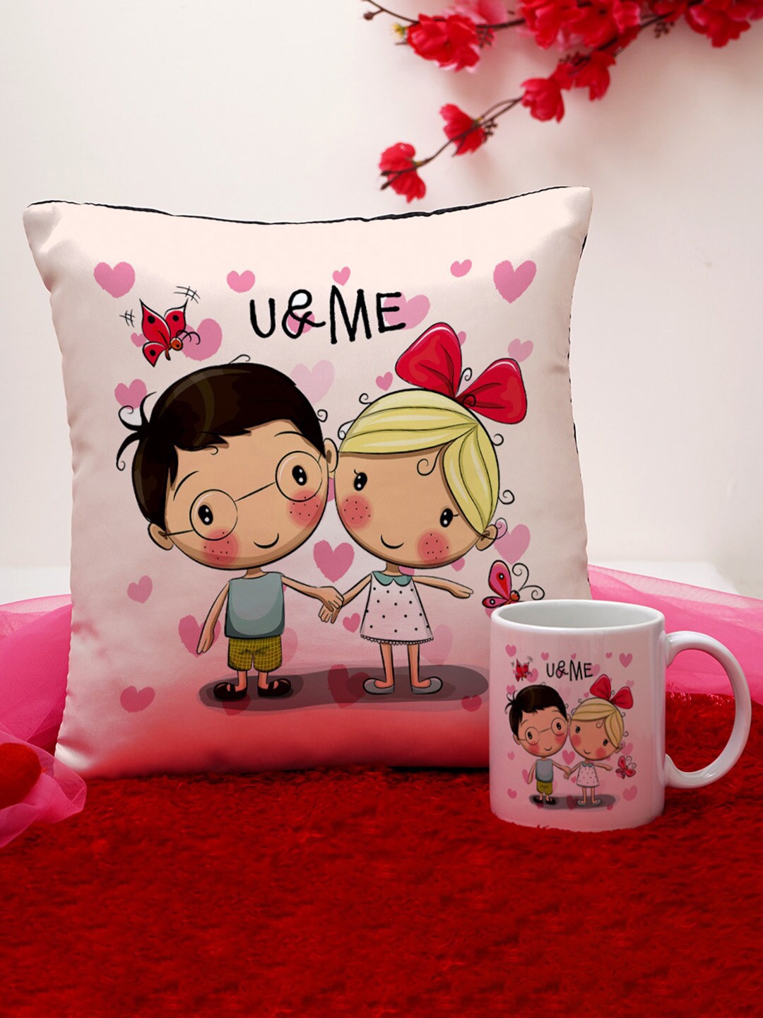 

Crazy Corner 2 Pieces Peach Cushion & Mug Valentine's Day Gift Set