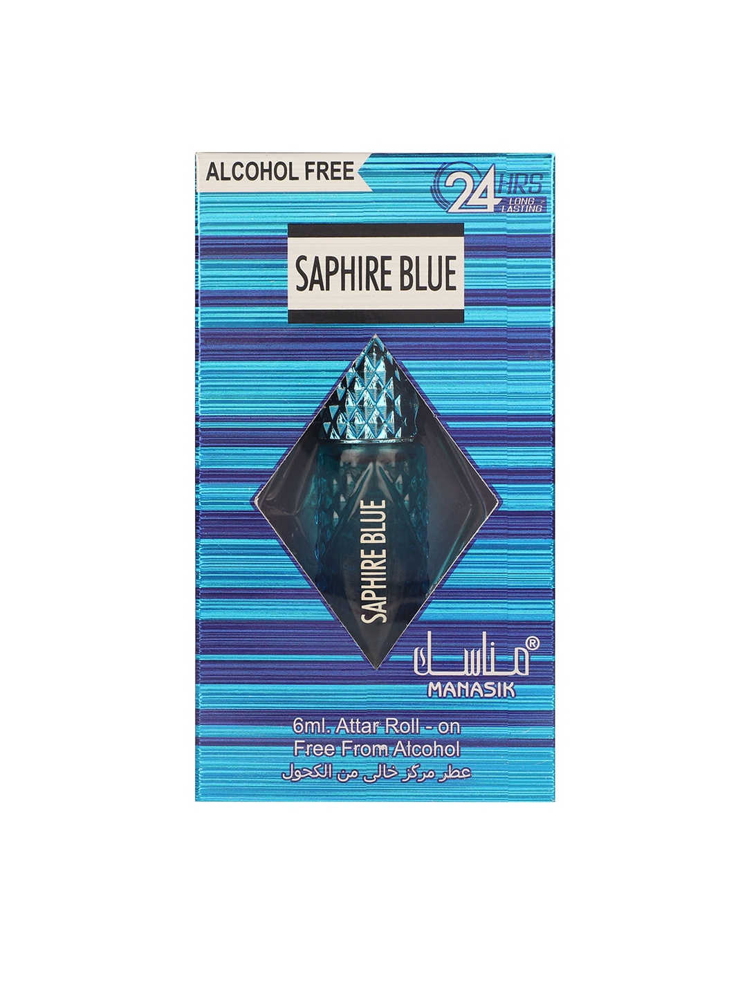 

MANASIK Men Saphire Blue Alcohol-Free Long-Lasting Roll-On Attar - 6ml