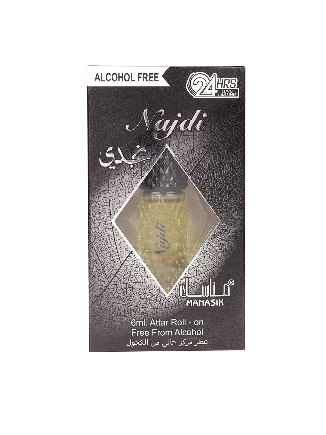 

MANASIK Men Najdi Alcohol-Free Long-Lasting Roll-On Attar - 6ml, Black