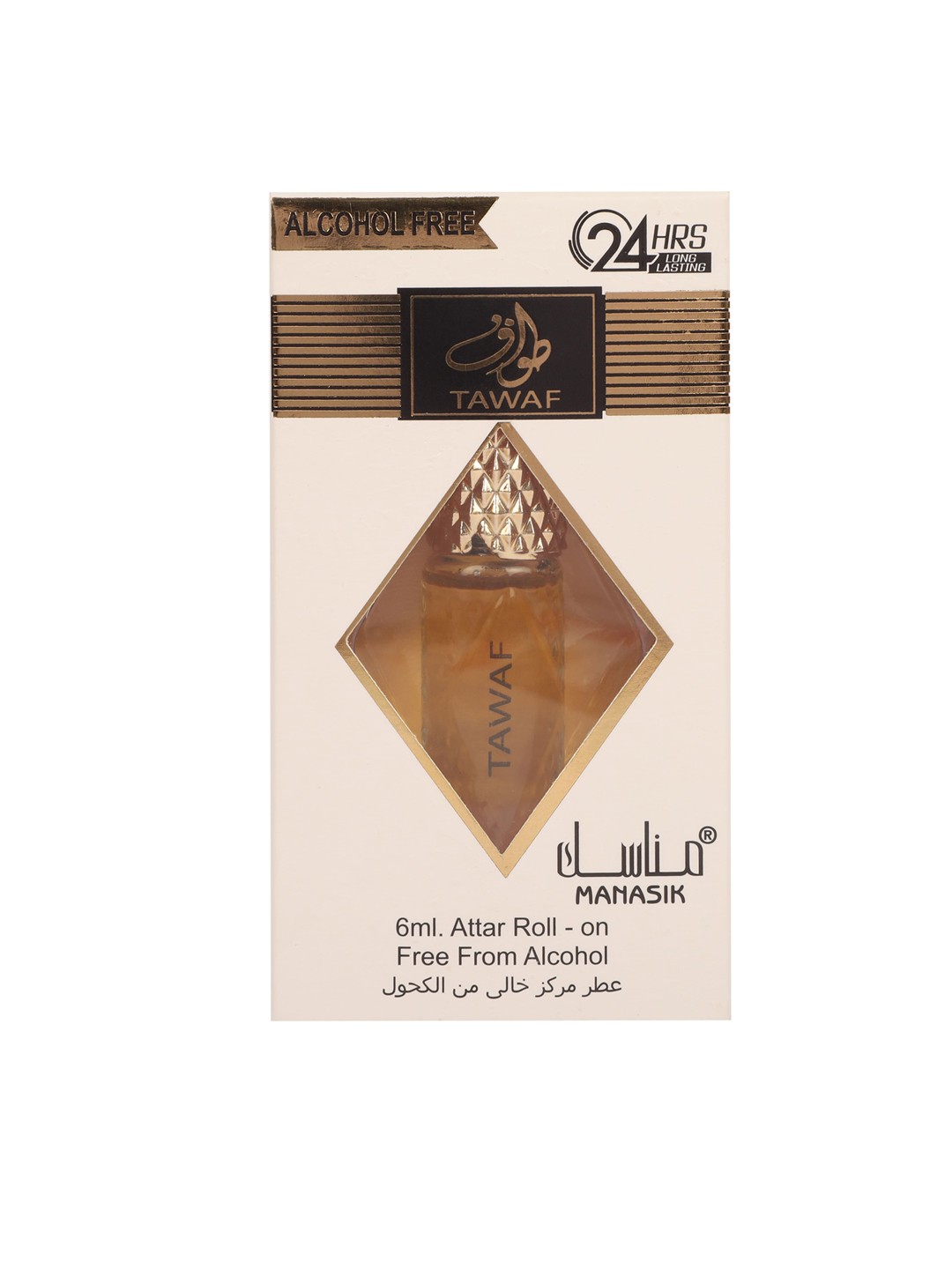 

MANASIK Tawaf Alcohol-Free Long-Lasting Roll-On Attar - 6ml, Yellow