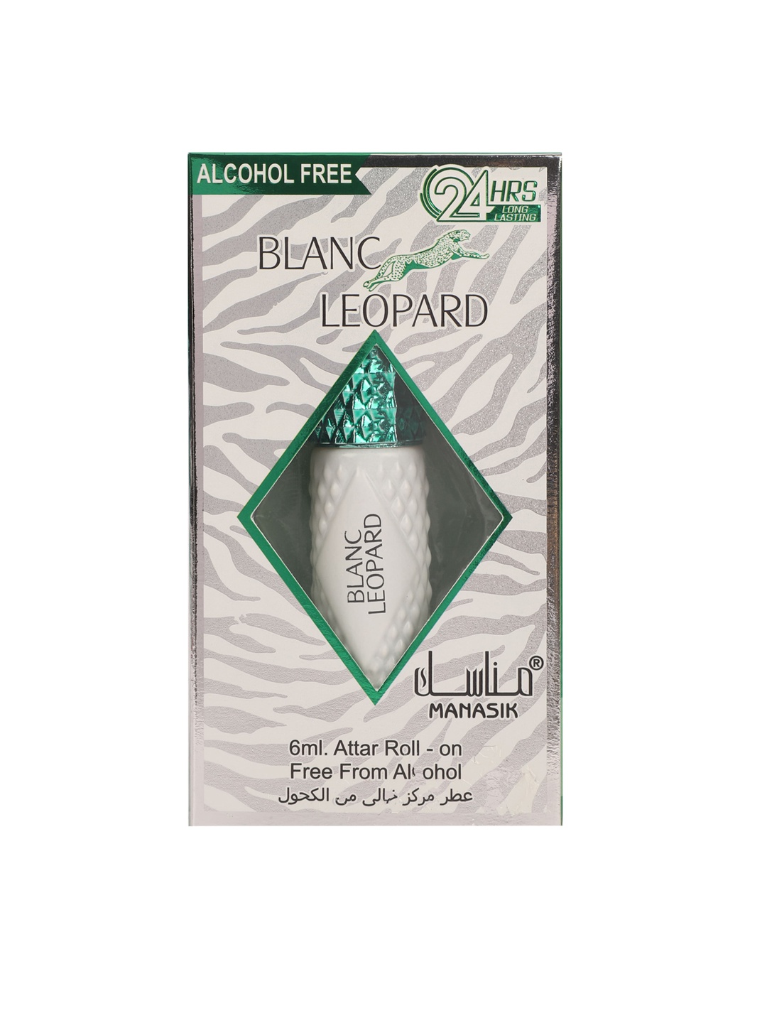 

MANASIK Men Blanc Leopard Soothing Long-Lasting Fragrance Roll-On Attar - 6ml, White