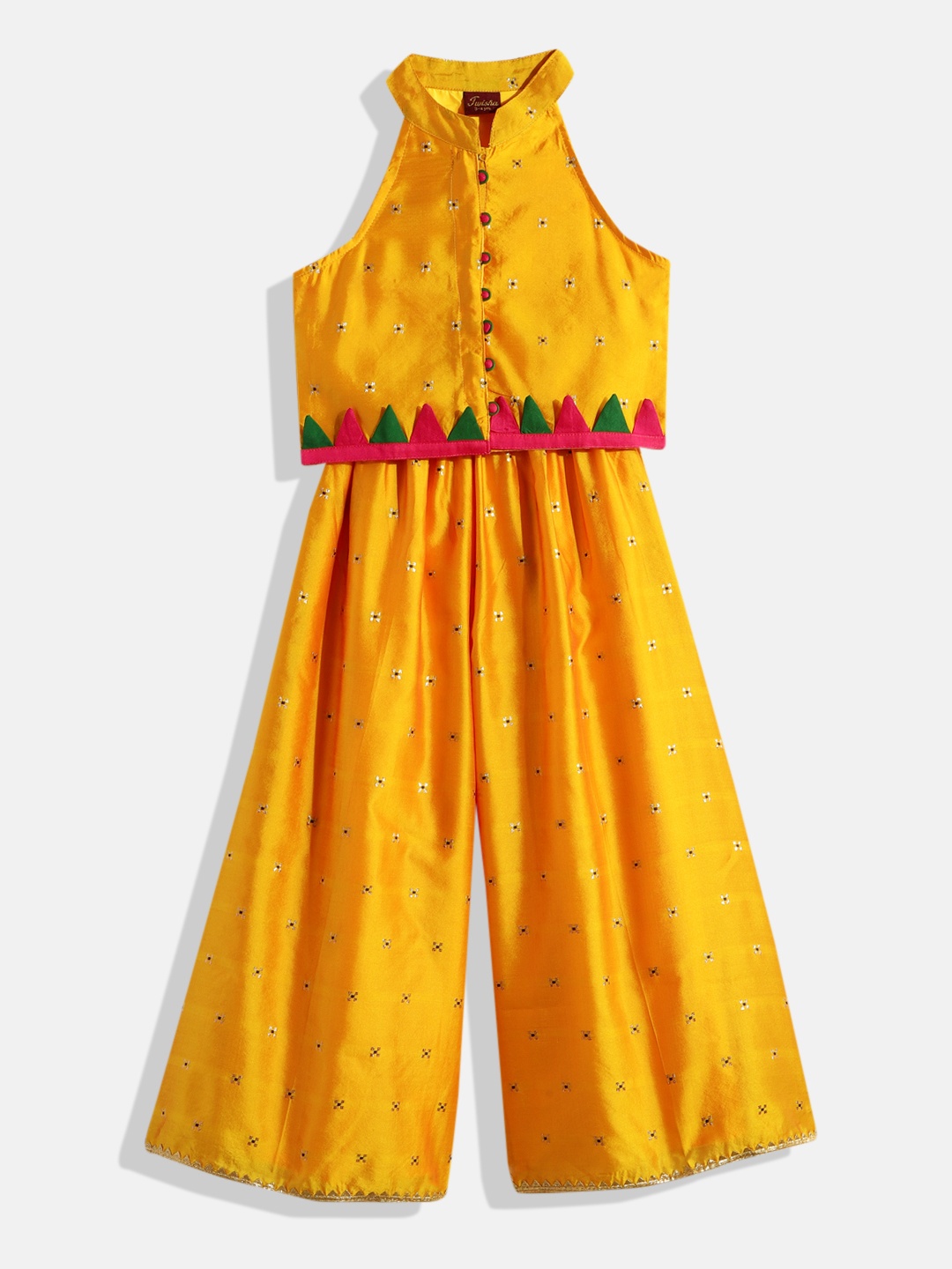 

Twisha Girls Printed Top With Palazzos, Yellow