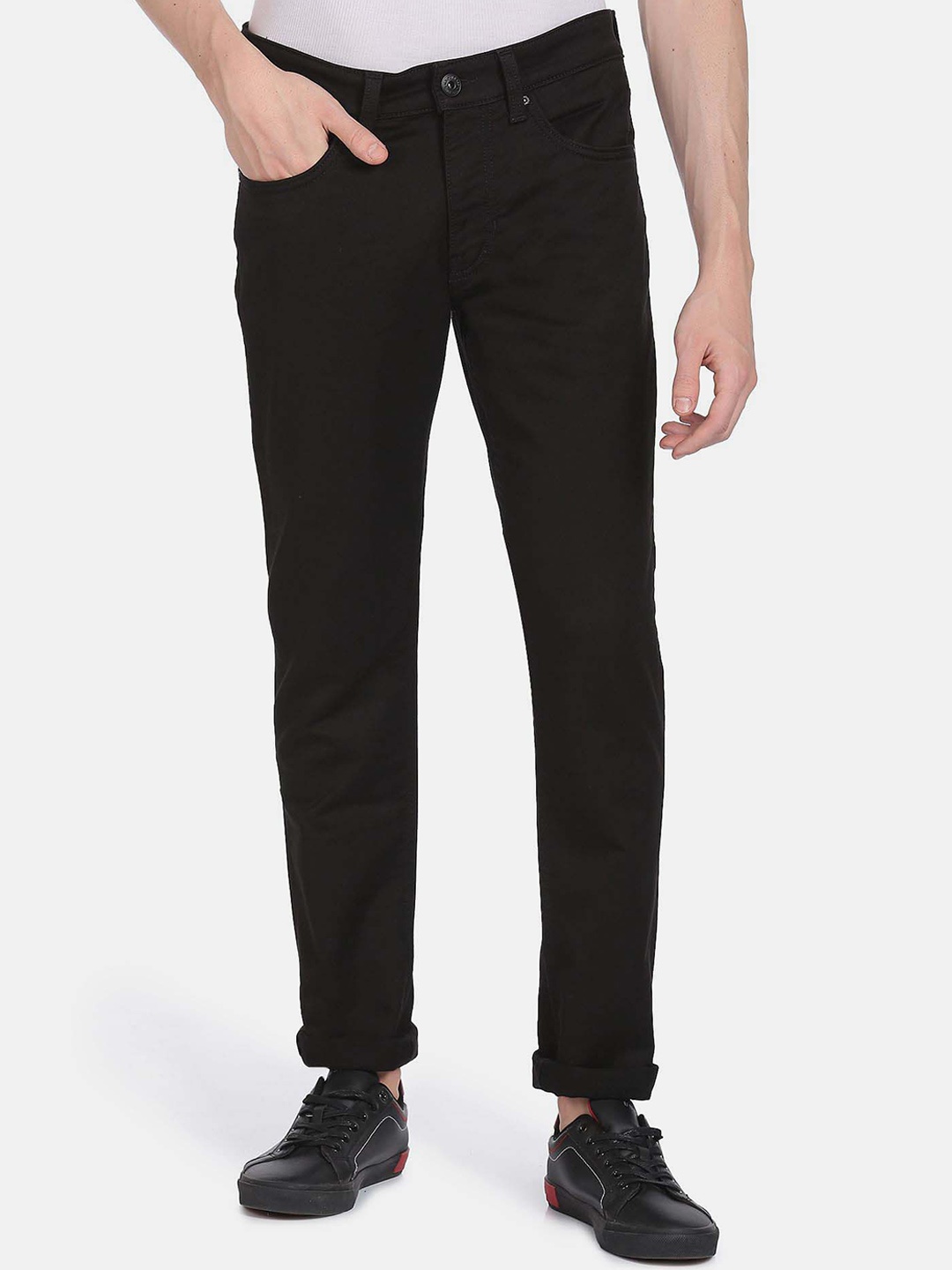 

U.S. Polo Assn. Denim Co. Men Mid Rise Light Fade Slim Fit Jeans, Black