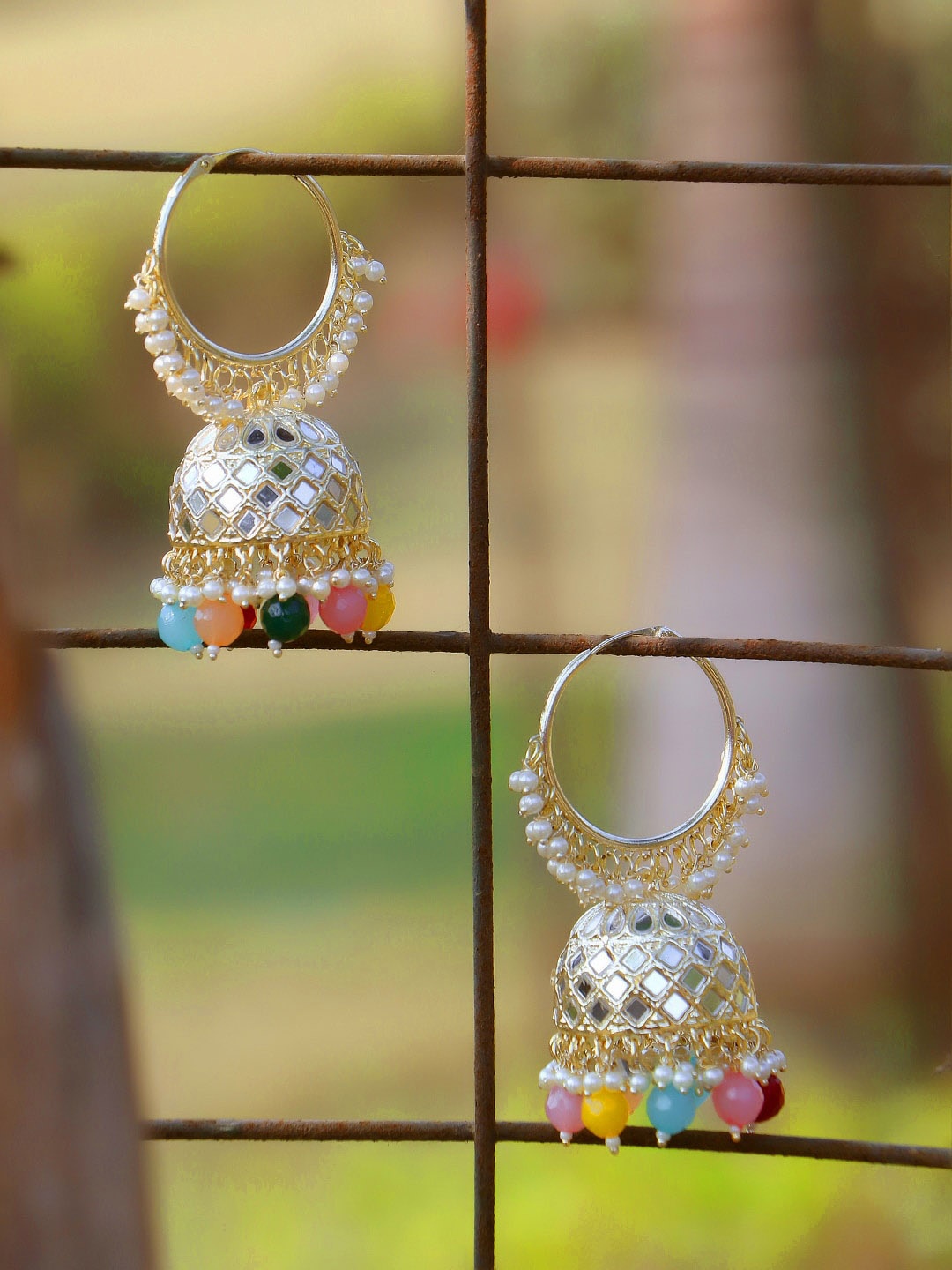 

Adwitiya Collection Gold-Plated Classic Hoop Earrings