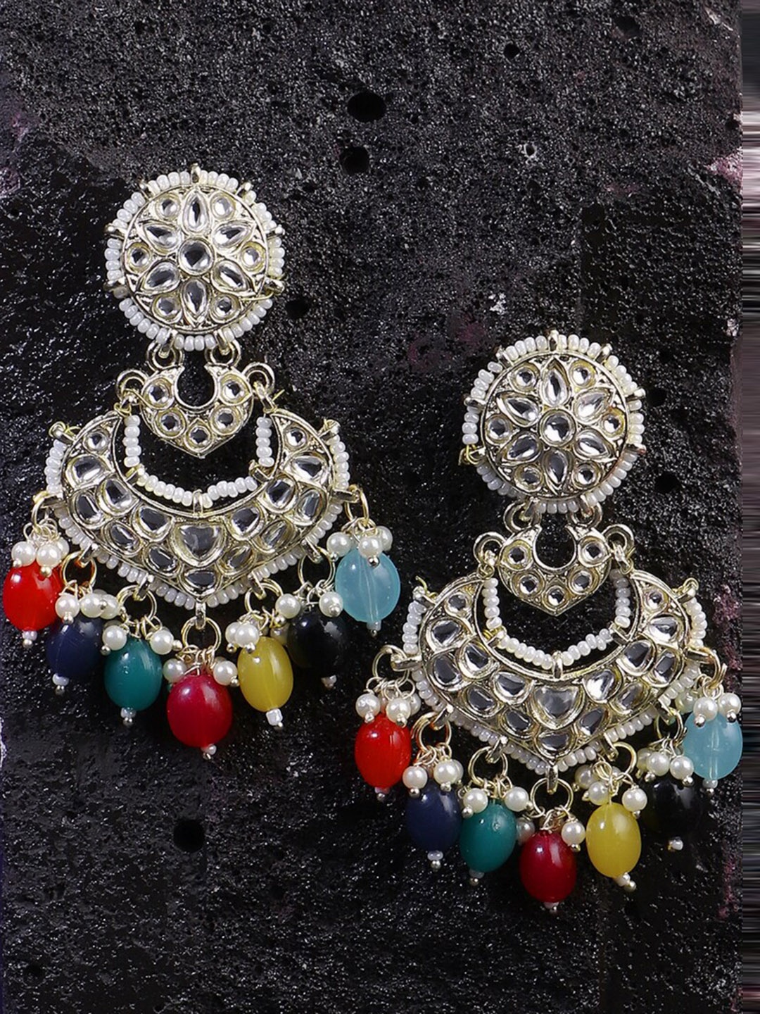

Adwitiya Collection Gold-Plated Classic Drop Earrings
