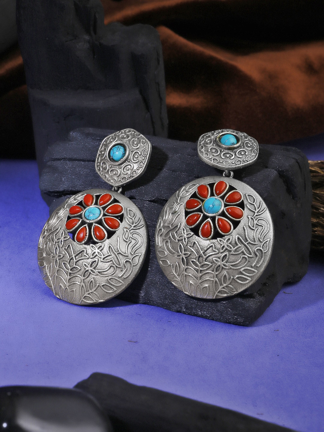 

Adwitiya Collection Silver-Plating Classic Drop Earrings