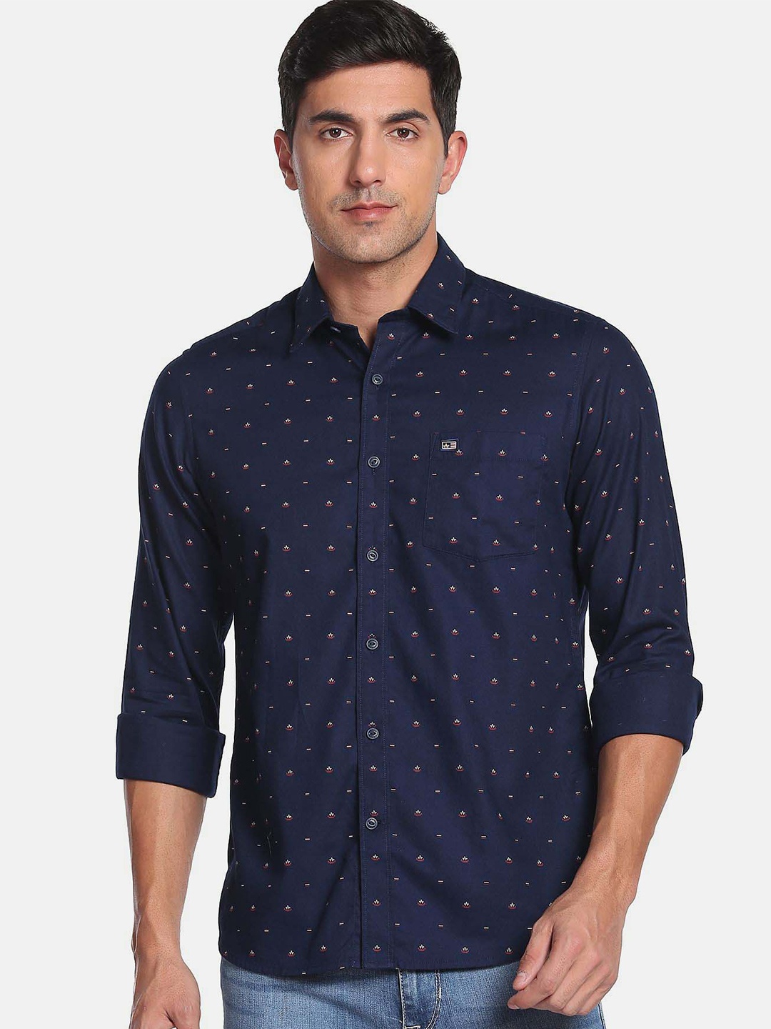 

Arrow Sport Men Slim Fit Geometric Printed Casual Shirt, Blue